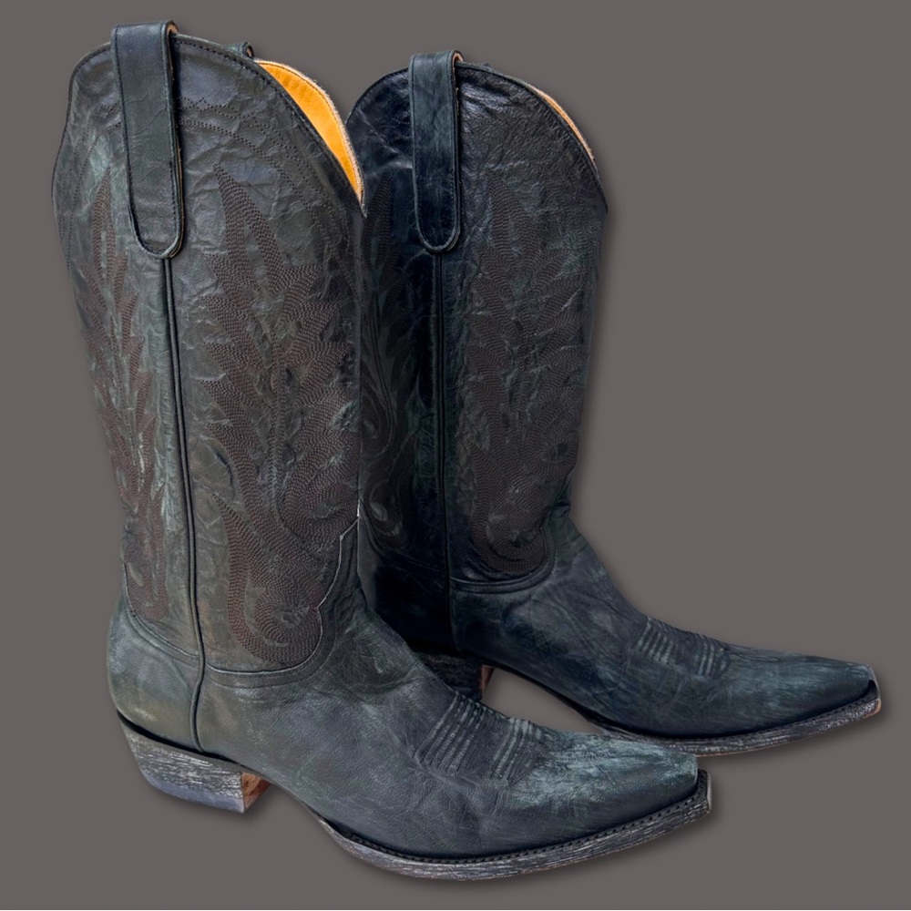 Old Gringo (8.5 Men’s) Black “Nevada” Handmade Leather Cowboy Western Boots